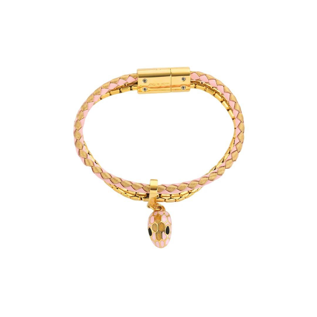 【粉蛇祥云】CNC精工 灵蛇气质百搭手链19cm 0456