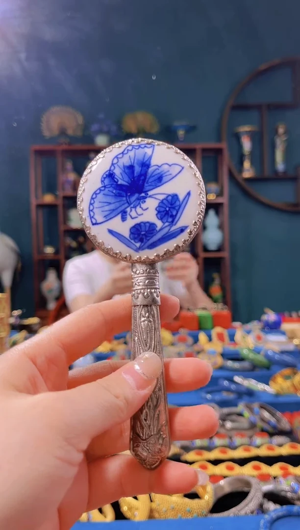 【闪购商品】景泰蓝镜子蝴蝶小号