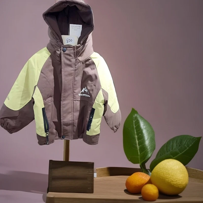 YXBB大山图案二棉儿童开衫外套代帽