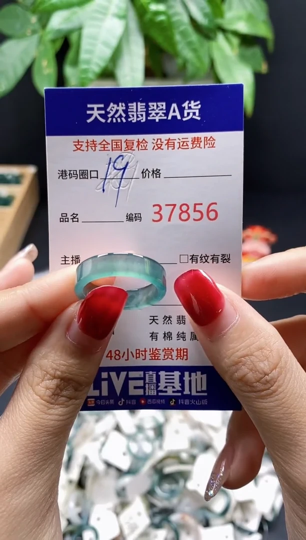 翡翠戒指未镶嵌天然翡翠戒圈7856