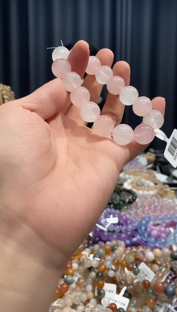 未镶嵌手链水晶粉水晶