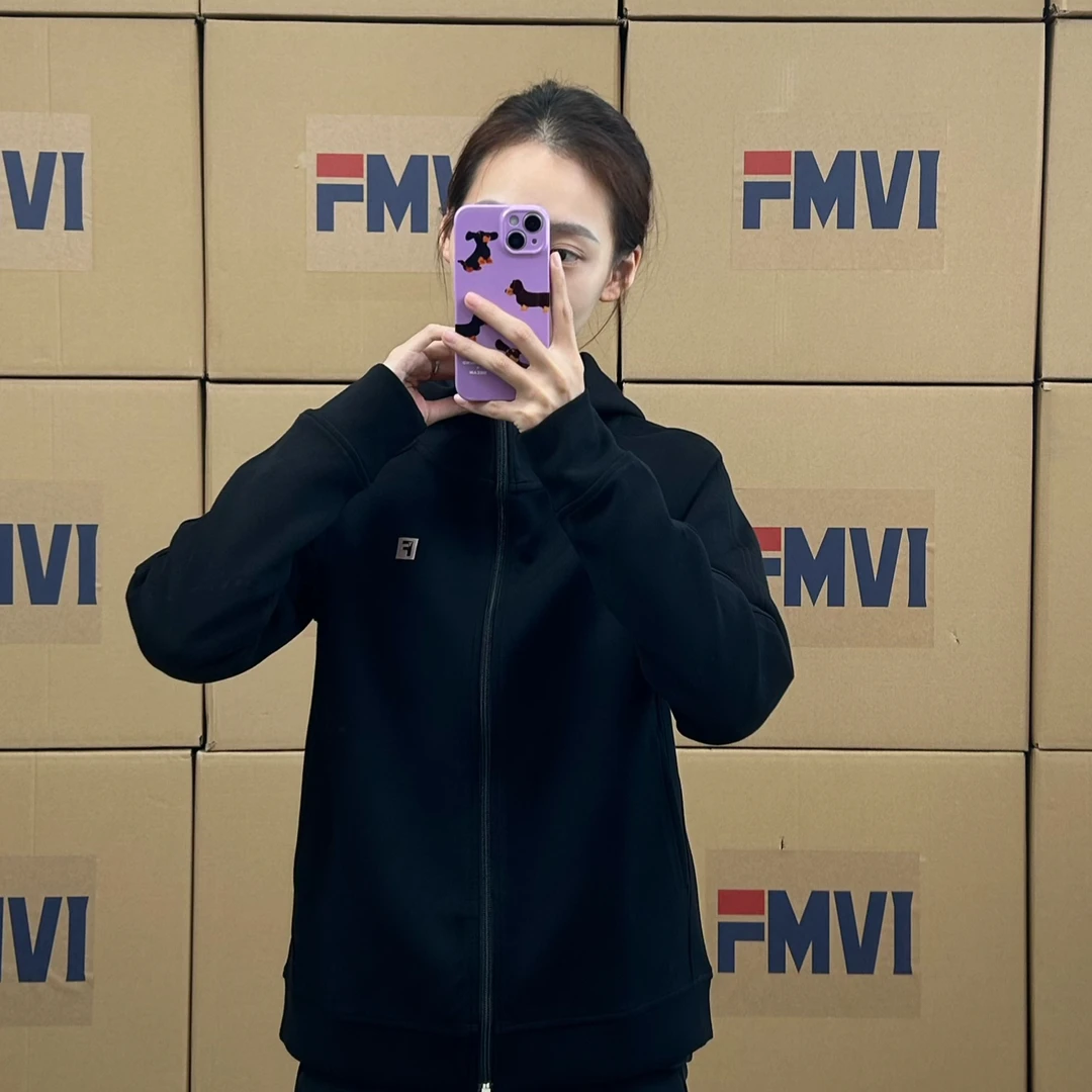 2025春秋运动连帽开衫百搭简约休闲户外男女同款长袖外套针织3103