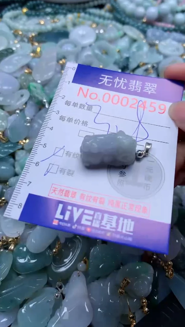 翡翠未镶嵌吊坠(不含链)2459