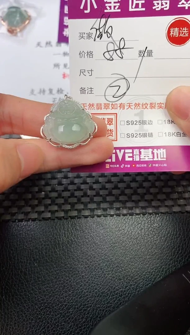 翡翠银S925镶嵌颈饰做****名·