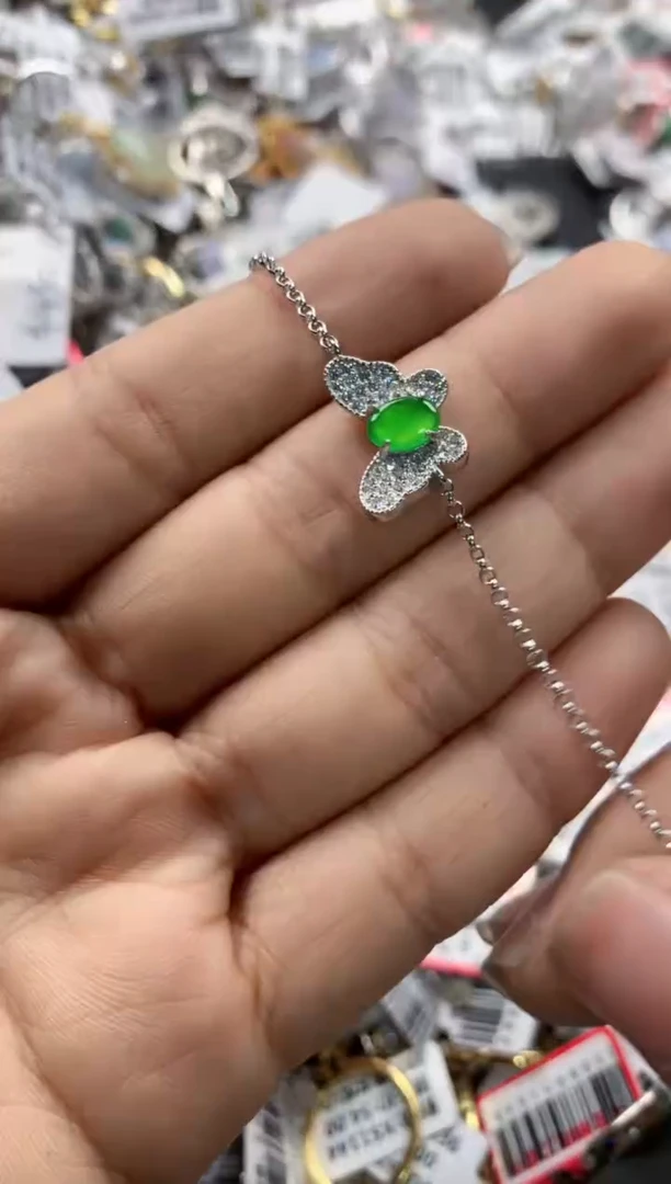 银S925镶嵌戒指翡翠12     6