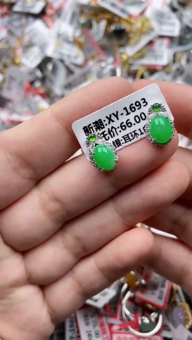 【闪购商品】翡翠戒指银S925镶嵌444444---10