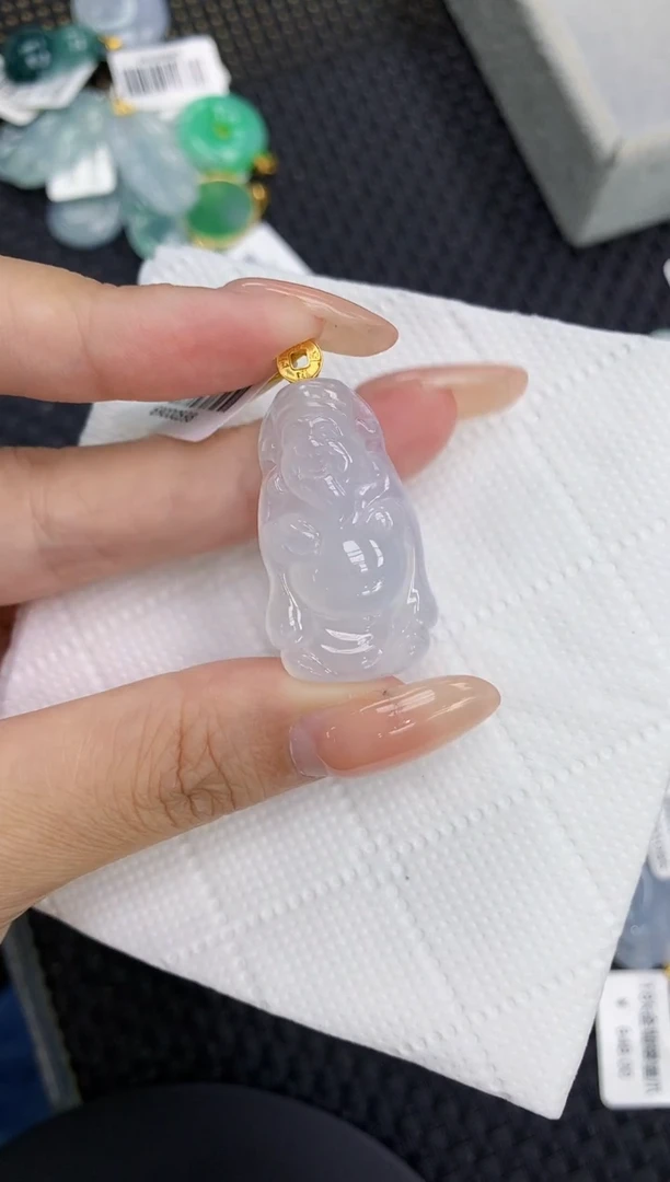 颈饰18K金镶嵌翡翠11111111111