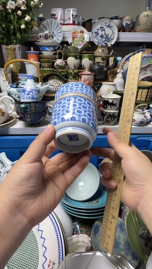 中古瓷器，默认微瑕-039，双框福字底款。漂亮好看