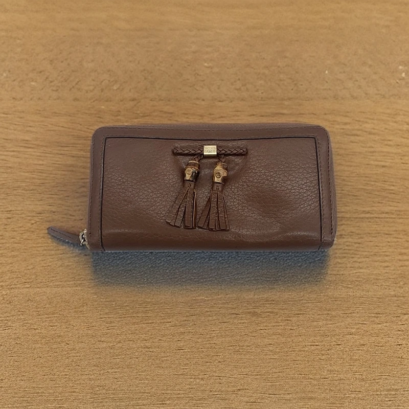 95新 GUCCI/古驰 焦糖色流苏钱包  1099 2024