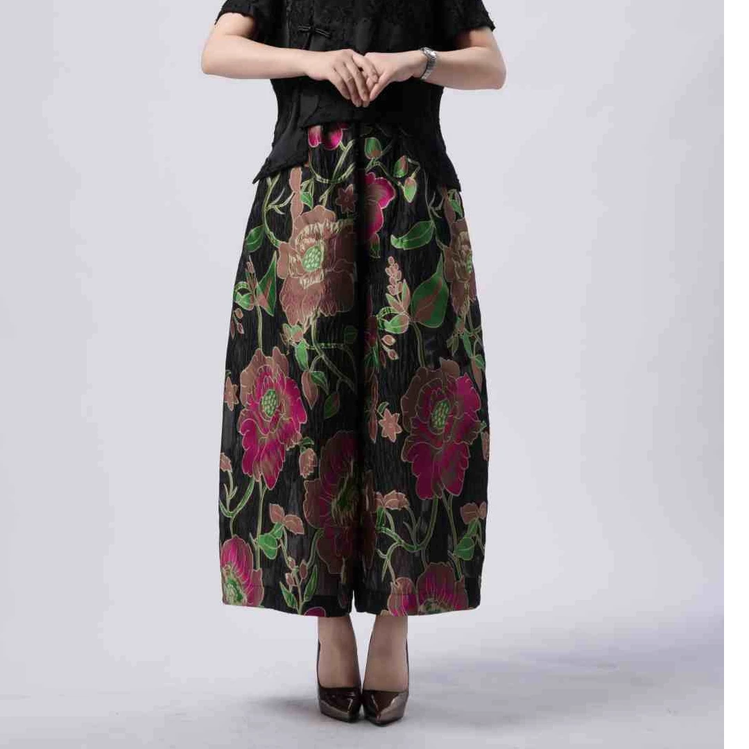 【牡丹】设计师夏季花苞裤长裤