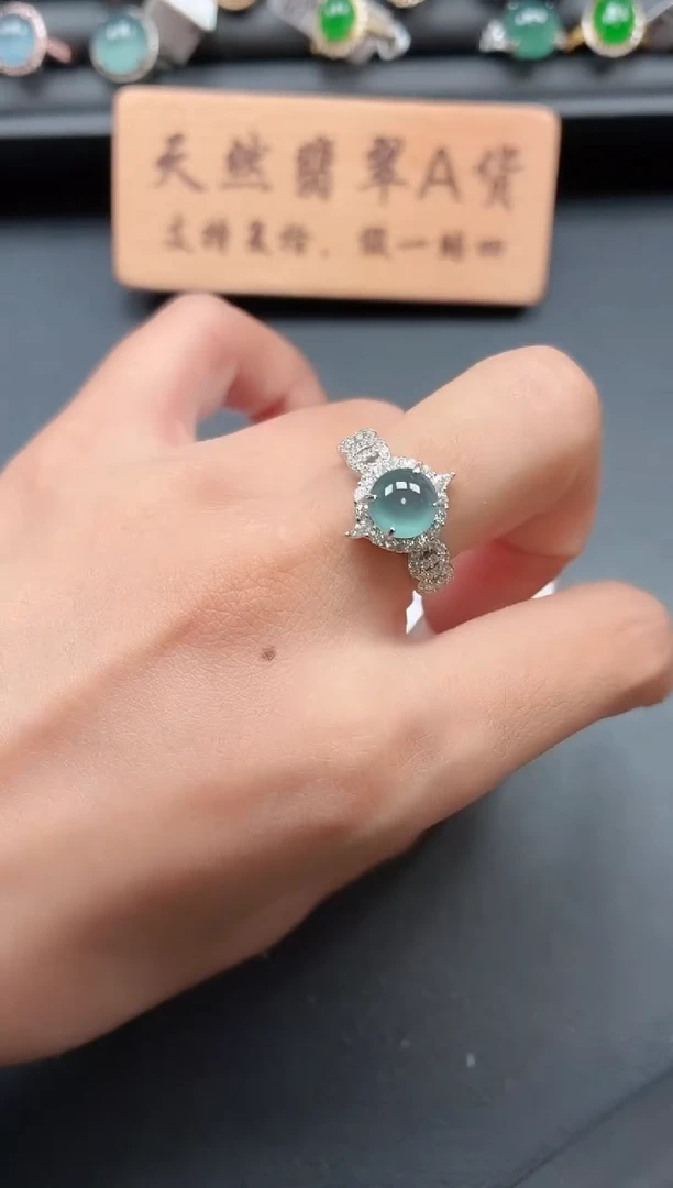银S925镶嵌戒指翡翠11111