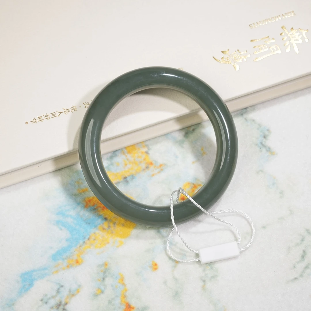 【小池专属】和田玉湖水蓝手镯  54-63#  DY7182