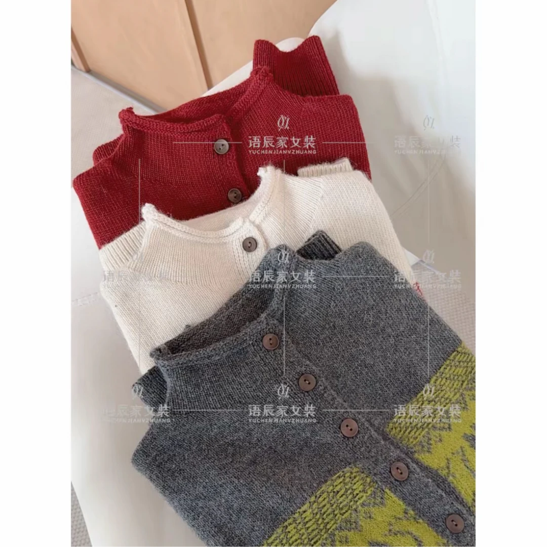 【 线下同款】#高货 洋气提花毛衣女宽松时尚针织衫B1824