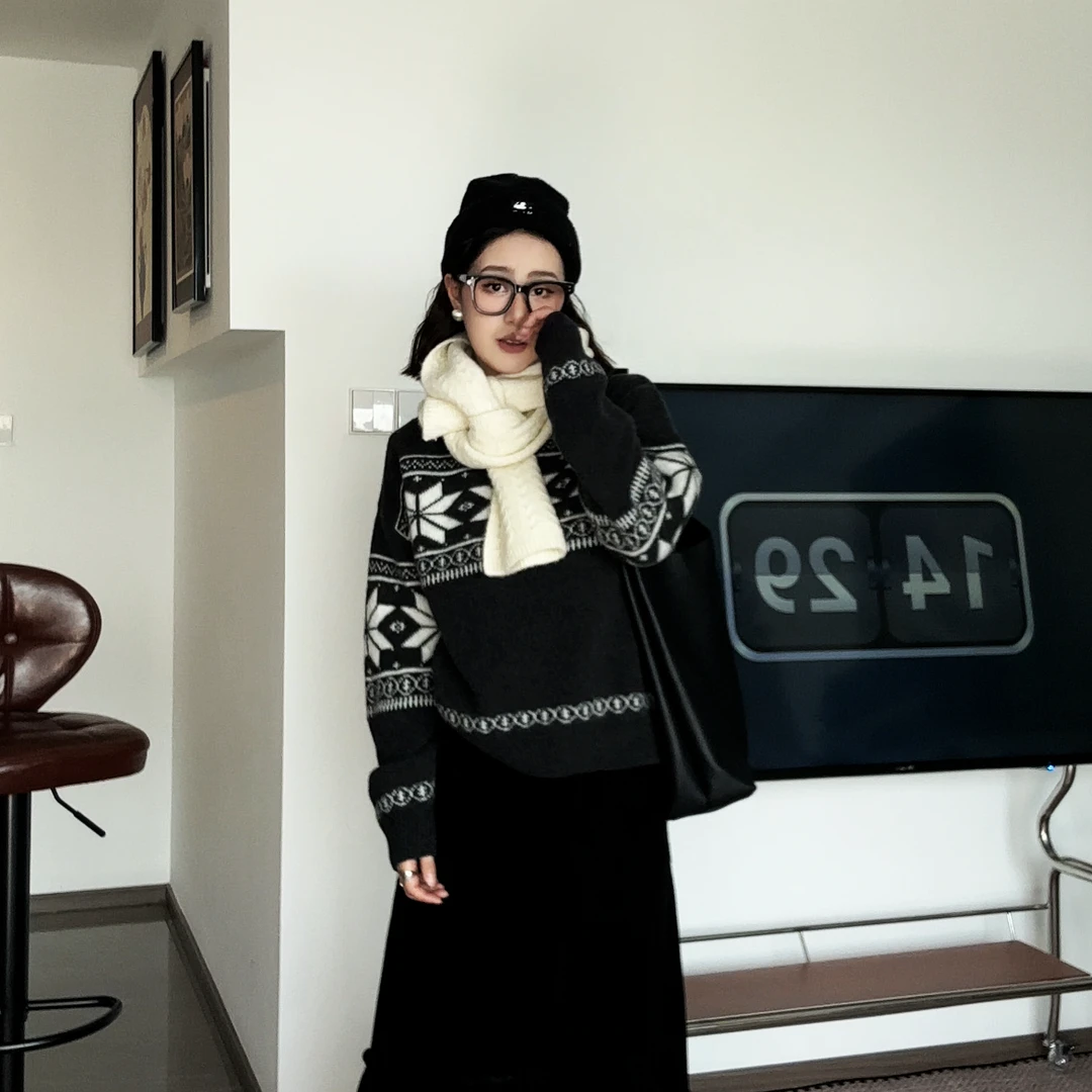 congcong【片雪私语】全羊毛 毛衣 MY2411长袖 圆领 休闲