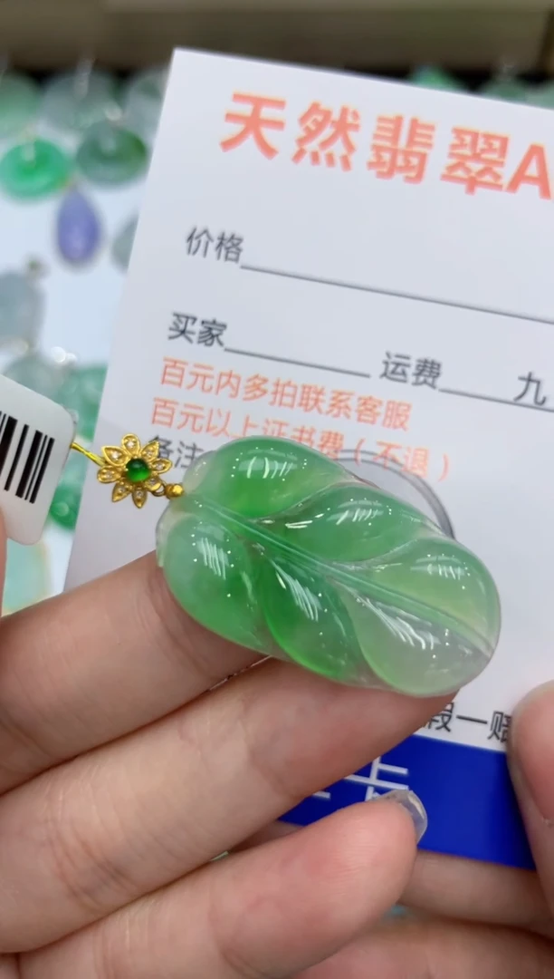 【闪购商品】翡翠颈饰18K金镶嵌1111111111