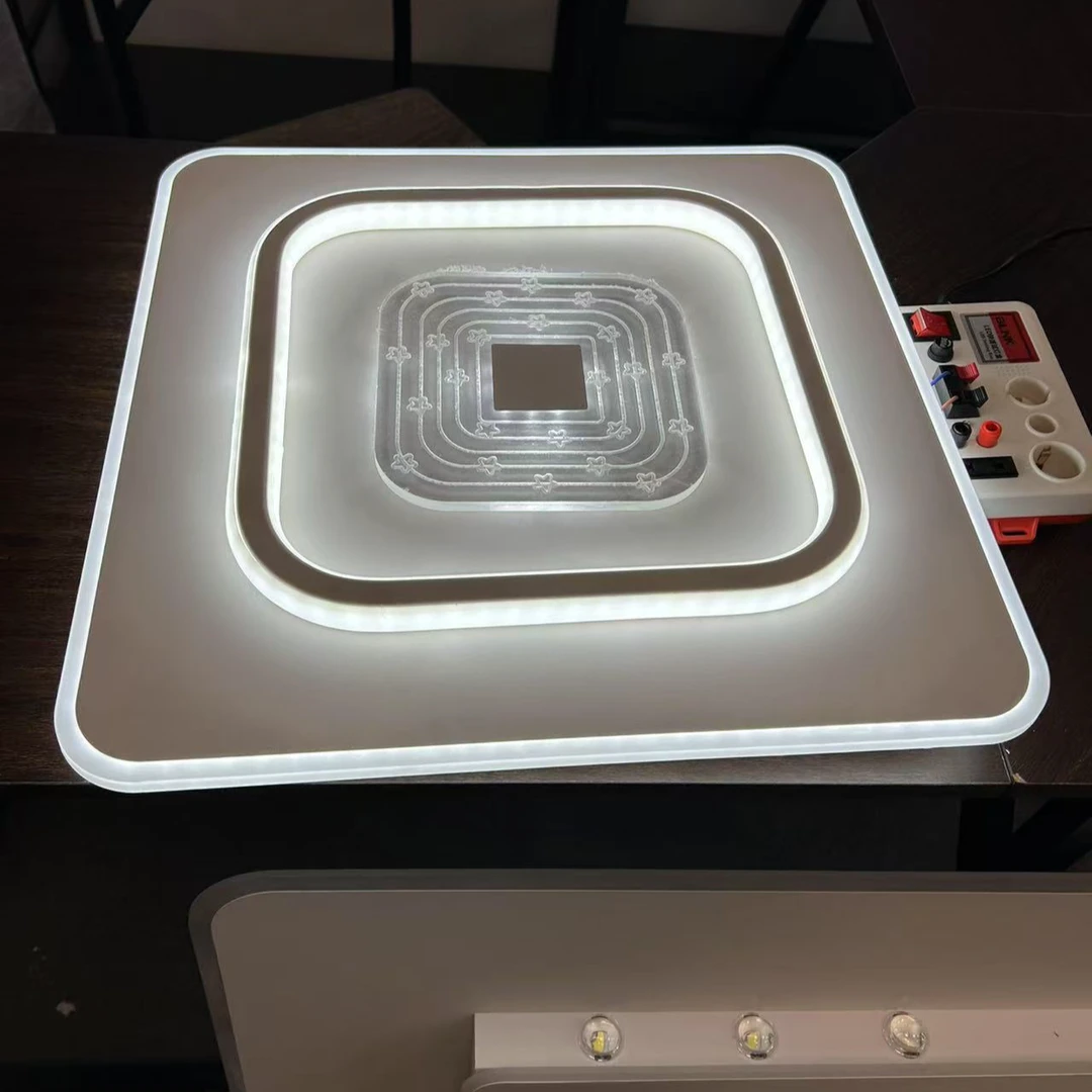 【库存】65号小方无极调光卧室吸顶灯（46*46/90W）不包安装