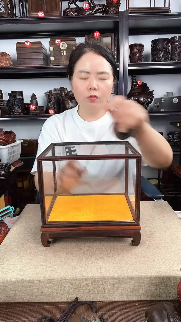 木玻璃罩2号 老李红木工艺品