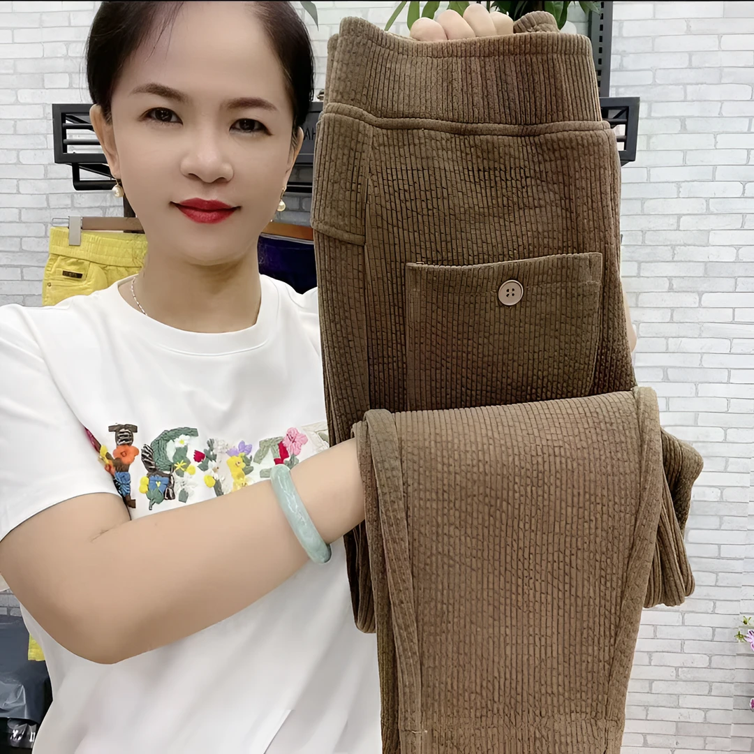 秋冬高腰妈妈裤时尚百搭2025年爆款休闲裤女遮肉显瘦中老年萝卜裤