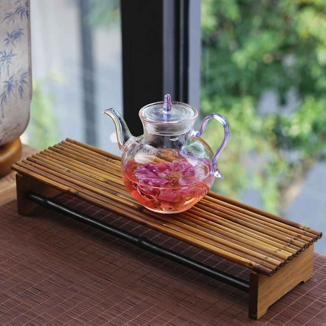 宋微壶玻璃中式带过滤绿茶泡茶器专用一人用茶壶花茶壶