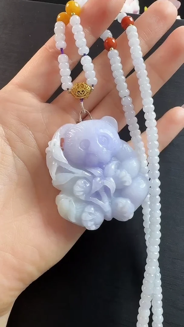 颈饰未镶嵌翡翠熊猫