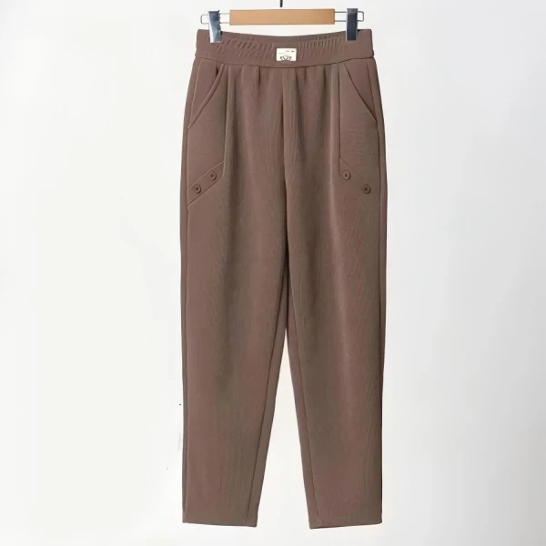 2025年新款春秋哈伦裤百搭显瘦弹力松紧腰纽扣小脚休闲裤