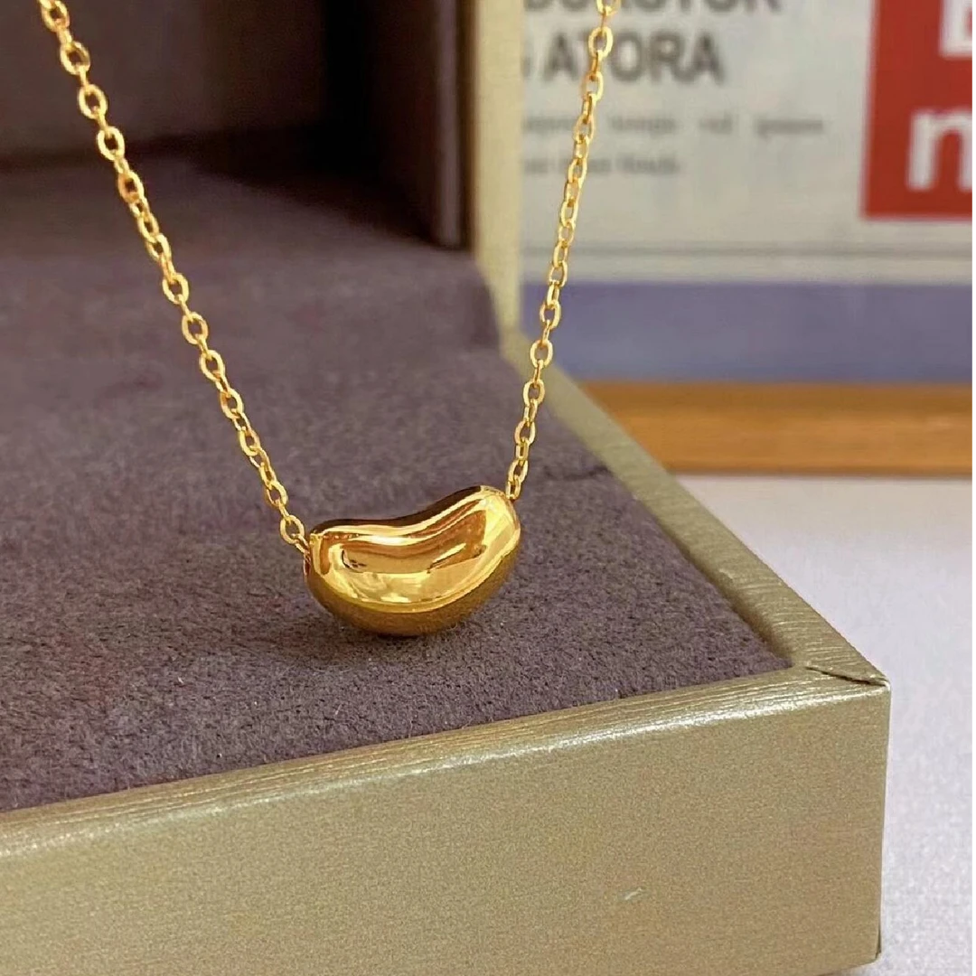 铜合金吊坠 佳财财(铜合金)【XL0015】镀真金24K  相思豆项链