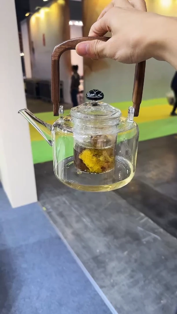 风云壶实木把手蒸煮一体  晶焱金标