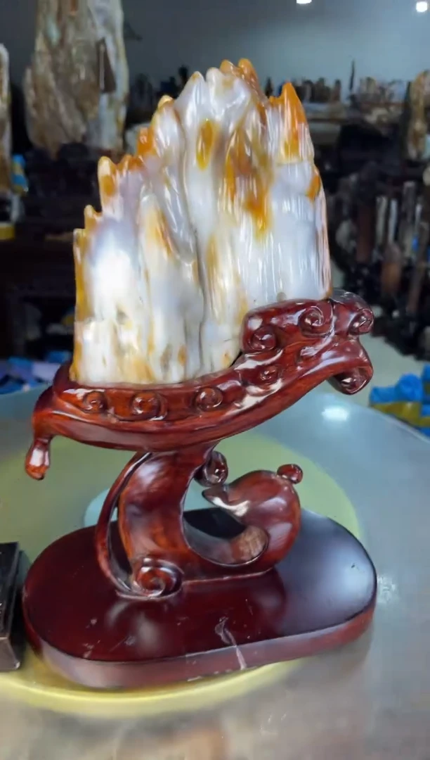 未镶嵌摆件硅化玉22