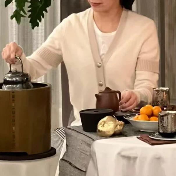 未使用 Chanel/香奈儿 拼接单排扣针织开衫
