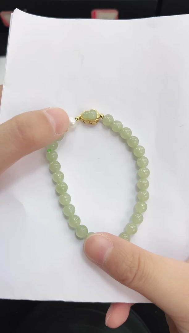 未镶嵌手串和田玉岚钻微色差T葫芦