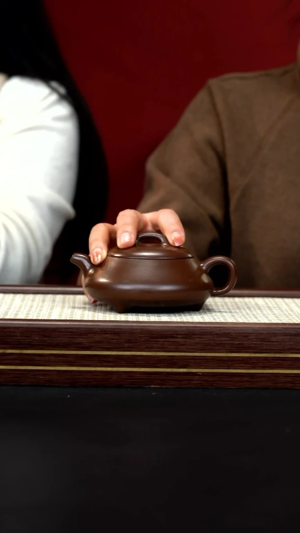 茶壶紫砂91 谈俊祥 紫泥 景舟矮石瓢 200cc