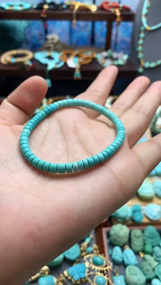 未镶嵌绿松石手链精品直切手串