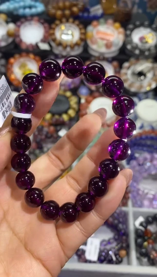 未镶嵌手链石榴石（紫牙乌）帝王紫 紫牙乌石榴石10+