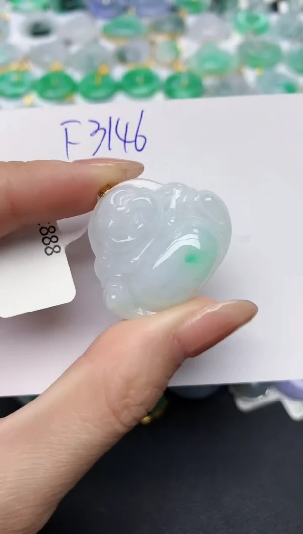 颈饰未镶嵌翡翠天然缅甸A货翡翠百元以上9元证书费自理