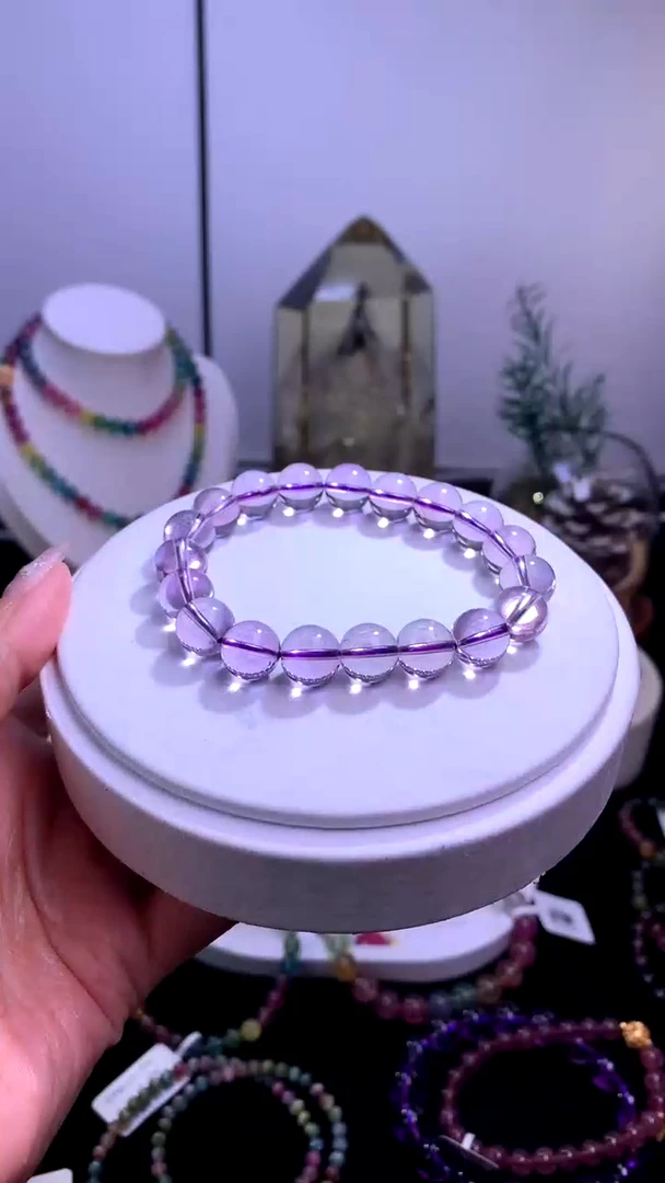 水晶手链未镶嵌【梦源珠宝】10m+天然水晶单圈手链