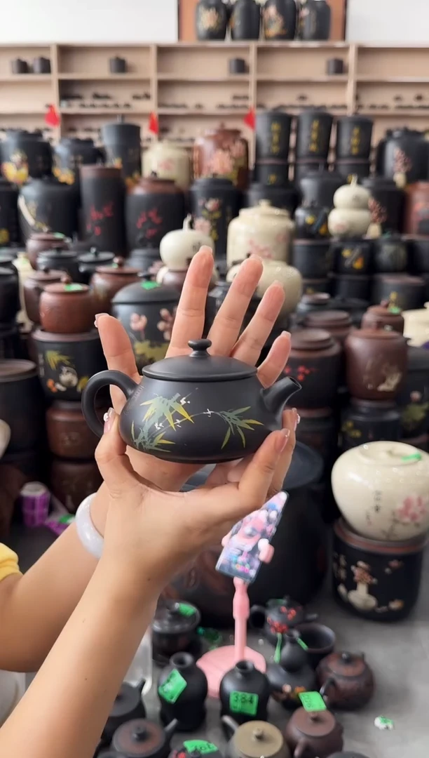 罐完品 彩填明炉壶