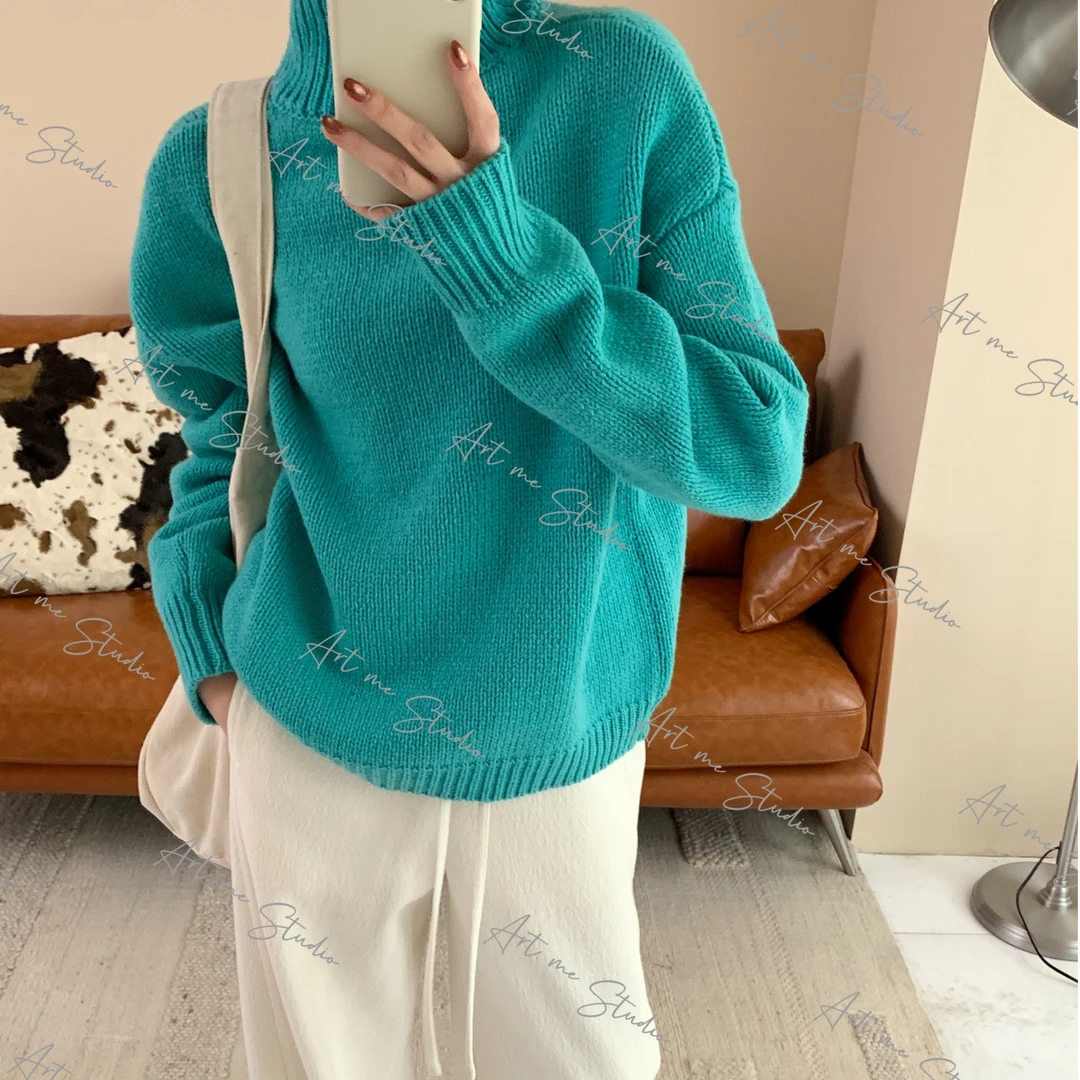 【ART ME】100绵羊毛糖果色系三色上衣w24654