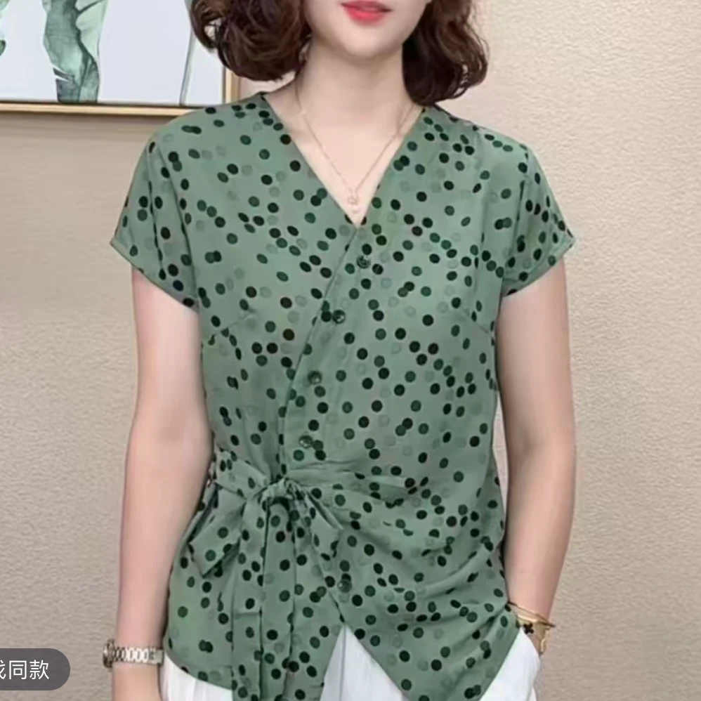 2025洋气百搭气质夏季女减龄显瘦短袖新款时尚T恤上衣#80302