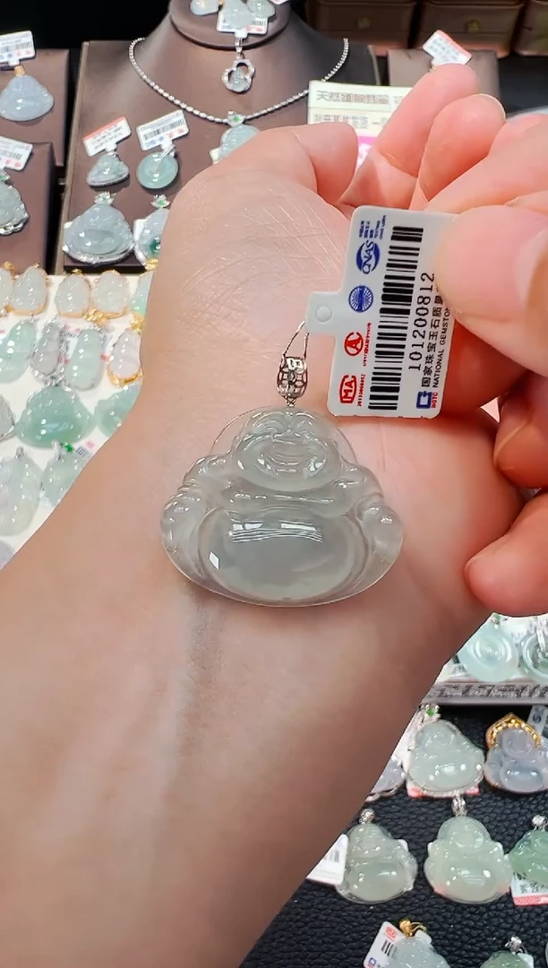 翡翠18K金镶嵌吊坠(不含链)佛公吊坠812