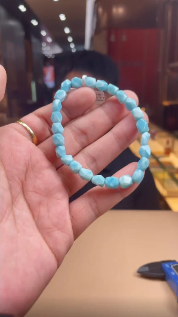 针钠钙石（海纹石）未镶嵌手串879411-6.14-F85-多样性发货