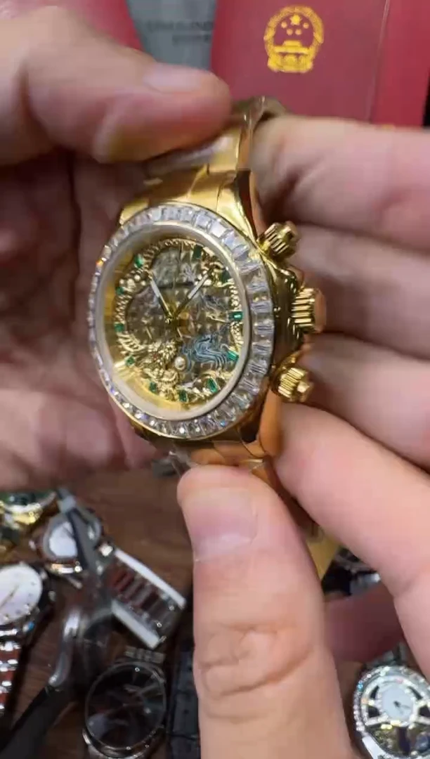 金属机械自动手表6