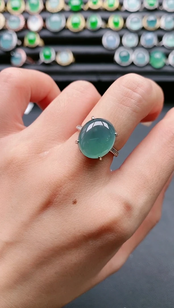 【闪购商品】翡翠戒指银S925镶嵌1111111