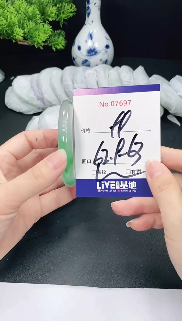 未镶嵌手镯翡翠7697