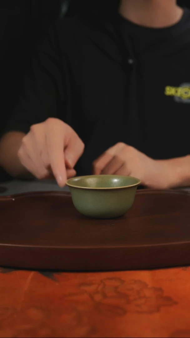 杯子风****们柴烧鸡缸 汝州原产地原矿仿古老釉