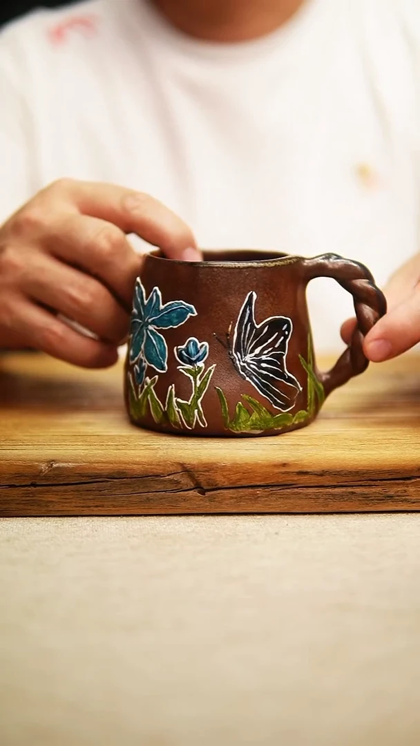 @@陶园瓷舍@@纯手工手绘@高温釉下彩