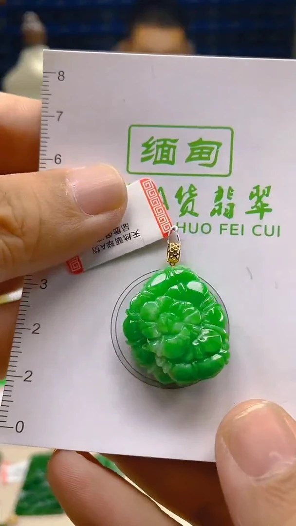 颈饰18K金镶嵌翡翠新号开播 全场乱卖