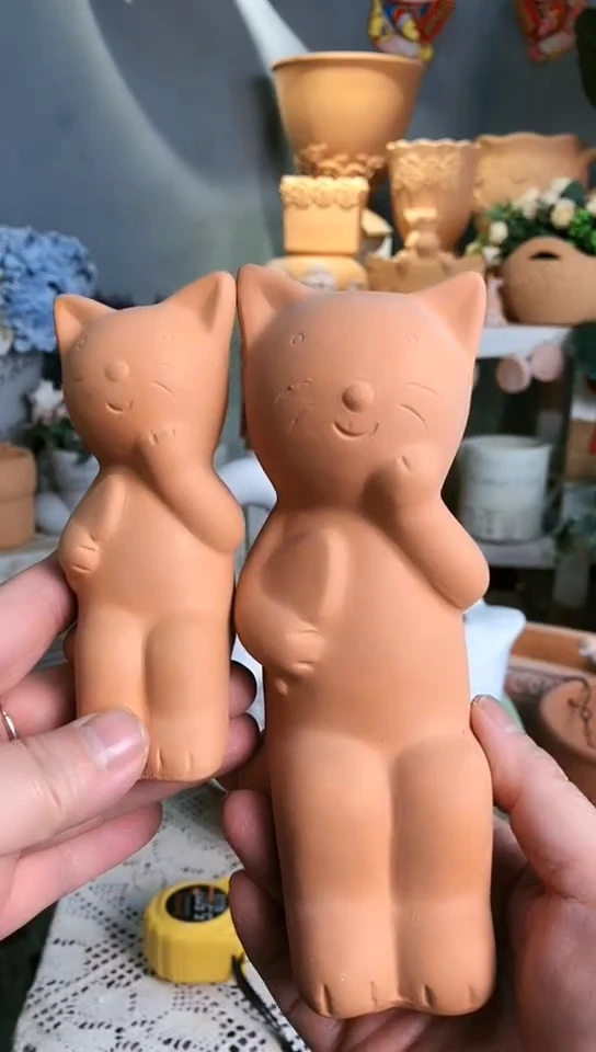 【闪购商品】红陶坐猫 一对