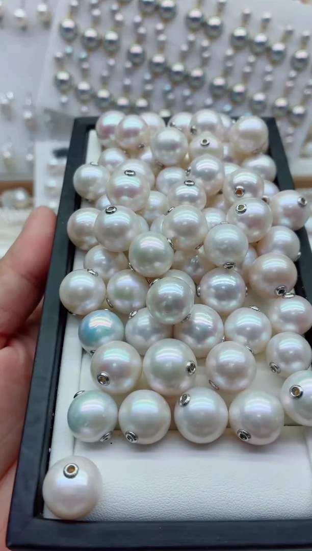 淡水珍珠银S925镶嵌吊坠(不含链)多样性发其一，非无暇