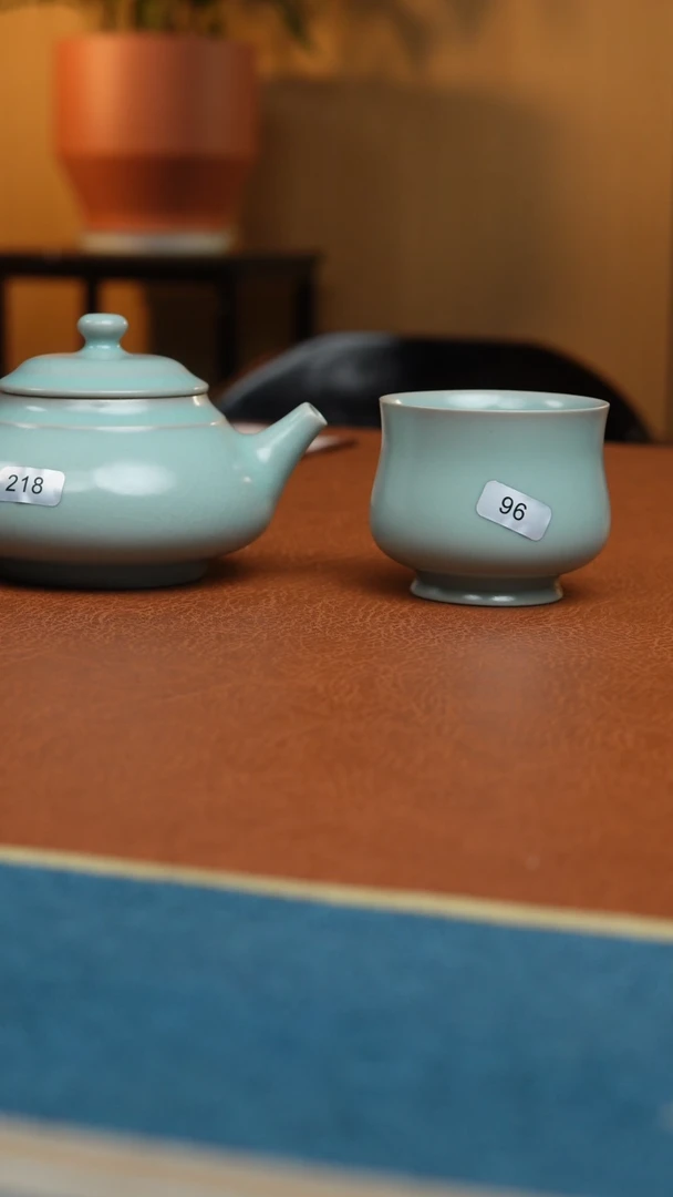 【闪购商品】杯汝州原产地原矿釉仿古朱老师壶+杯子