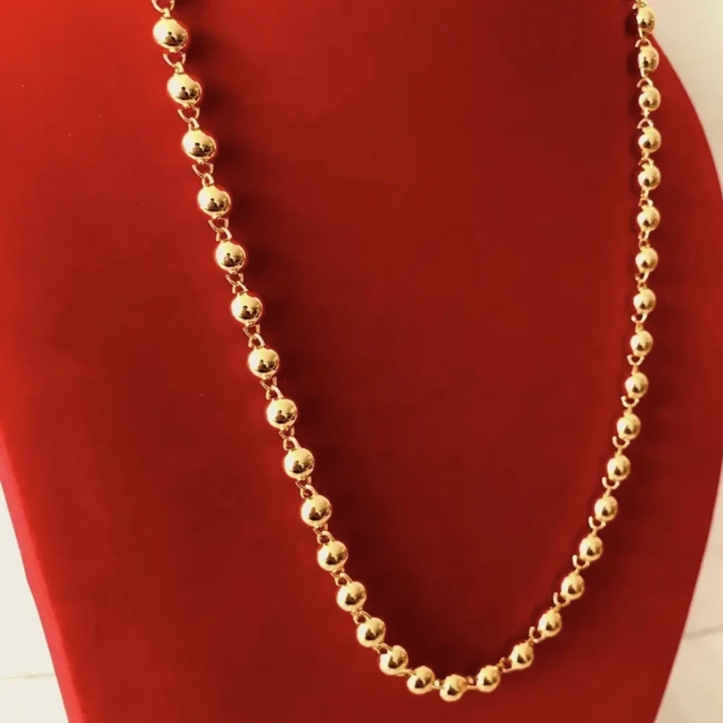 合金项链 合金项链 {抖音好物}时尚霸气男款光珠8N圆珠项链